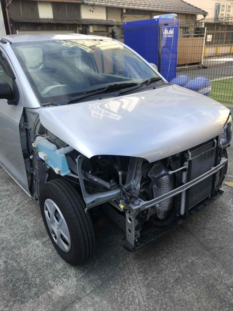 名古屋市中村区名駅5分google評価4.3！スズキアルトフロントバンパー取替修理 | ライン自動車工業株式会社